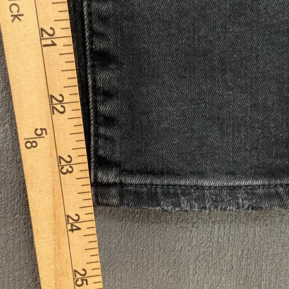 AG Adriano Goldschmied Mari Crop Mid-Rise slim Distressed Black Jeans Sz 27 NWT - Picture 7 of 11